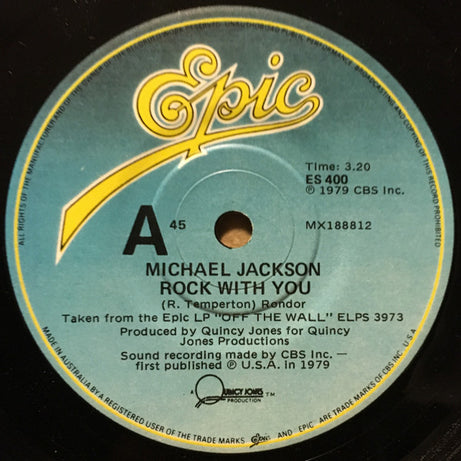 Michael Jackson : Rock With You (7", Single)
