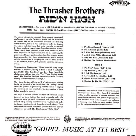 The Thrasher Brothers : Rid'n High (LP, Album)