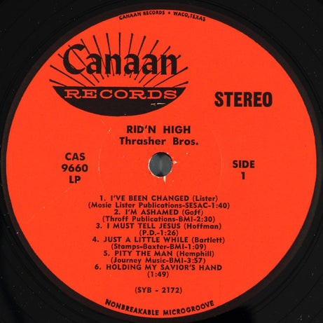 The Thrasher Brothers : Rid'n High (LP, Album)
