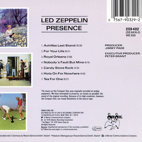 Led Zeppelin : Presence (CD, Album, RE)