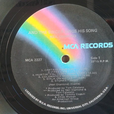 Neil Diamond : And The Singer Sings His Song (LP, Comp)