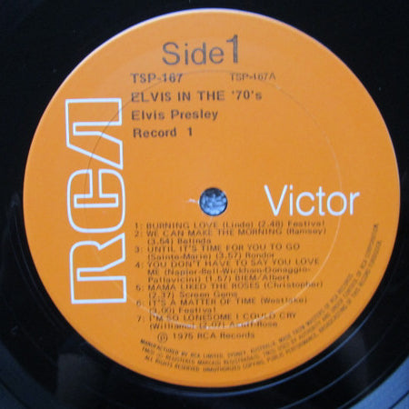 Elvis Presley : Elvis In The 70's (2xLP, Comp, Ora)