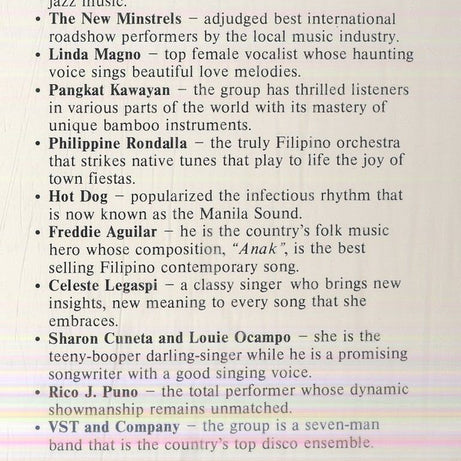Various : Philippines (LP, Comp, Promo)