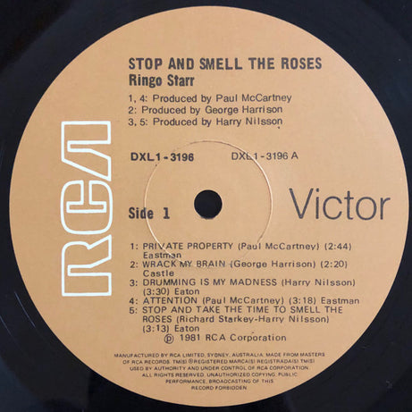 Ringo Starr : Stop And Smell The Roses (LP, Album)