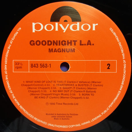Magnum (3) : Goodnight L.A. (LP, Album)