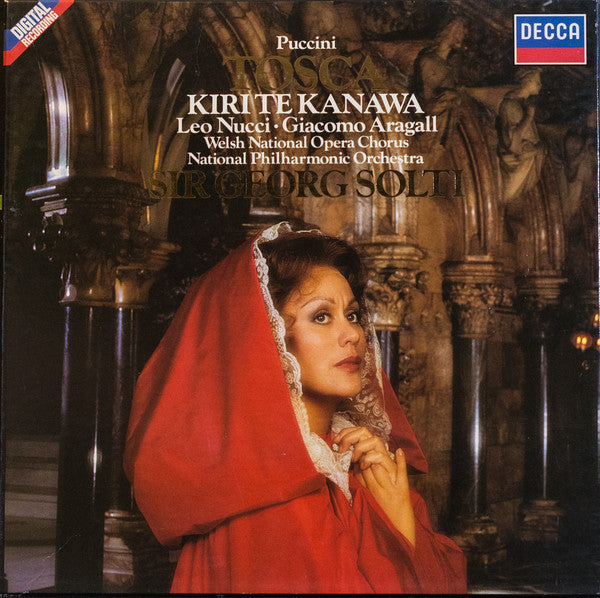 Puccini* - Kiri Te Kanawa, Leo Nucci, Giacomo Aragall, Welsh National Opera Chorus, National Philharmonic Orchestra, Sir Georg Solti* : Tosca (2xLP + Box)