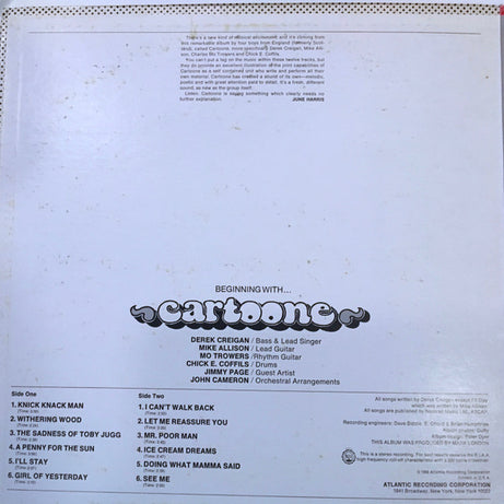 Cartoone : Cartoone (LP, Album, Mon)