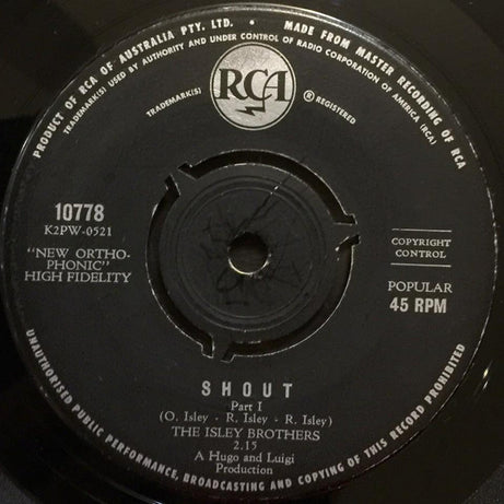 The Isley Brothers : Shout (7", Single)