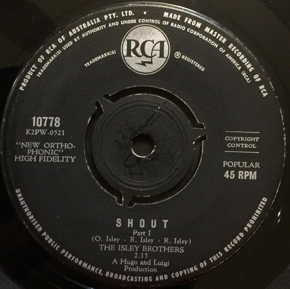 The Isley Brothers : Shout (7", Single)