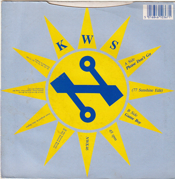 K.W.S. : Please Don't Go (7", Single, Lab)