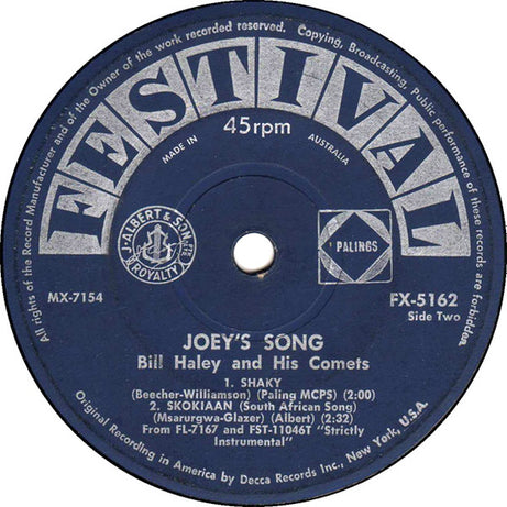 Bill Haley And His Comets : Joey's Song (7", EP)