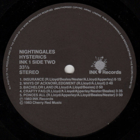 Nightingales* : Hysterics (LP)