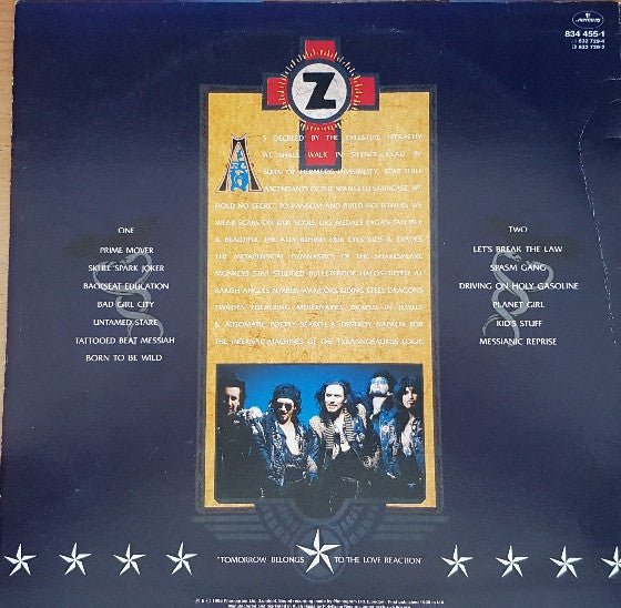 Zodiac Mindwarp And The Love Reaction : Tattooed Beat Messiah (LP, Album)