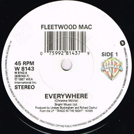 Fleetwood Mac : Everywhere (7", Single)