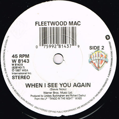 Fleetwood Mac : Everywhere (7", Single)