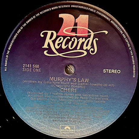 Cheri : Murphy's Law (12", Maxi)