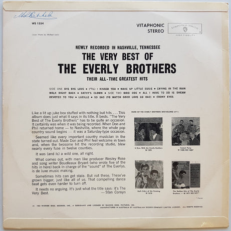 The Everly Brothers* : The Very Best Of The Everly Brothers (LP, Album)