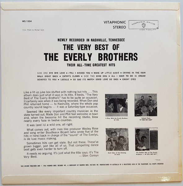 Everly Brothers : The Very Best Of The Everly Brothers (LP, Album)