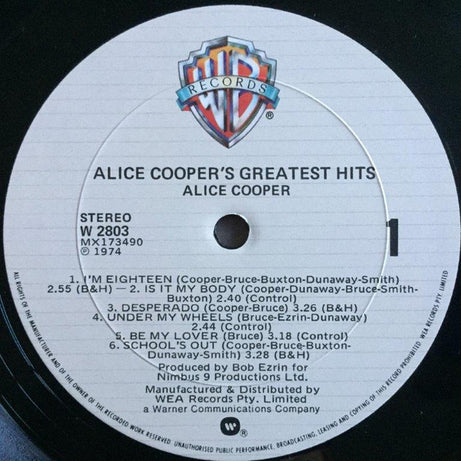 Alice Cooper : Alice Cooper's Greatest Hits (LP, Comp, Gat)