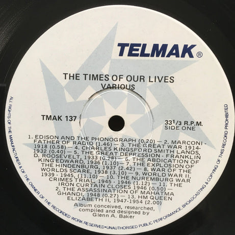 Various : The Times Of Our Lives (Twentieth Century Actualities Which Shaped History) (LP, Gat)
