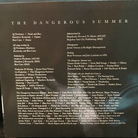 The Dangerous Summer : The Dangerous Summer (LP, Album, Blu)