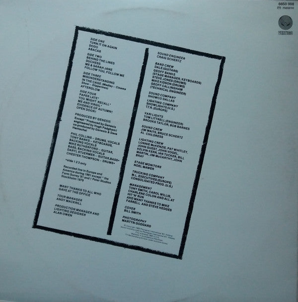 Genesis : Three Sides Live (2xLP, Album, Gat)