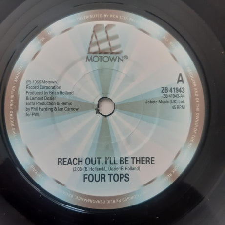 Four Tops : Reach Out, I'll Be There (7")