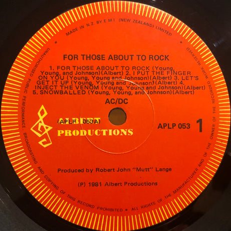 AC/DC : For Those About To Rock (We Salute You) (LP, Album, Gat)