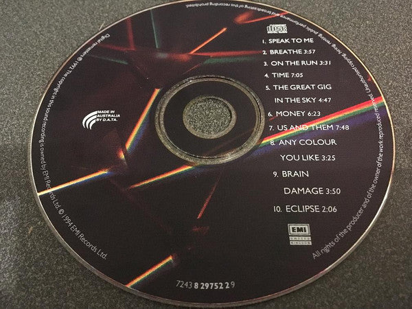 Pink Floyd : Dark Side Of The Moon (CD, Album, RE, RM)