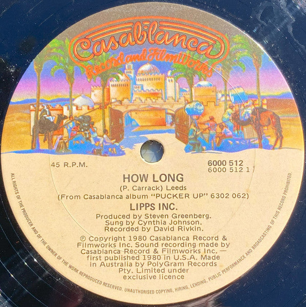 Lipps, Inc. : How Long (12", Single)