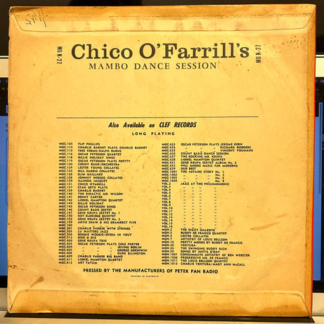Chico O'Farrill : Mambo Dance Session (10", Album)