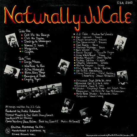 J.J. Cale : Naturally (LP, Album, RE)