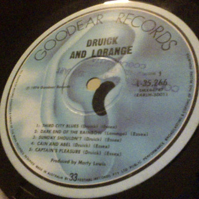 Druick & Lorange : Druick & Lorange (LP, Album, Gat)