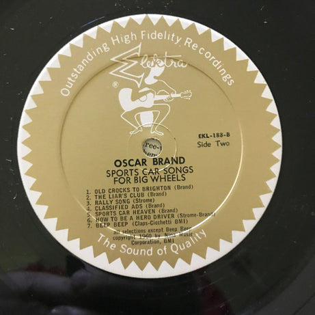 Oscar Brand : Sports Car Songs (LP, Album, Mono, RE)