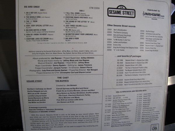 Big Bird (4) : Big Bird Sings! (LP, Album)