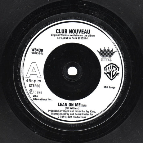 Club Nouveau : Lean On Me (7", Single, Sil)