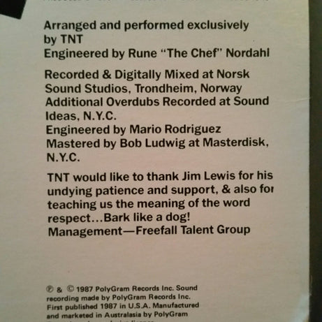 TNT (15) : Tell No Tales (LP, Album)