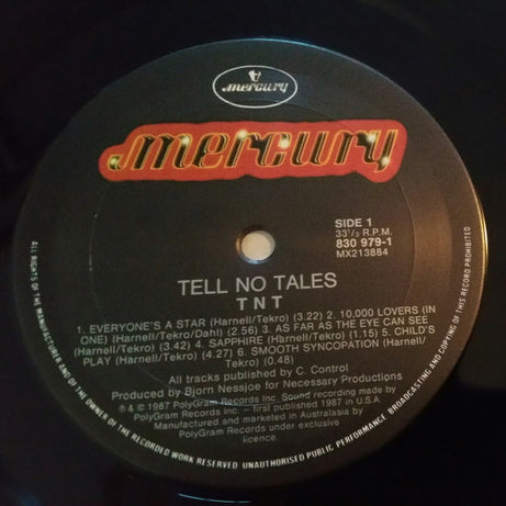 TNT (15) : Tell No Tales (LP, Album)