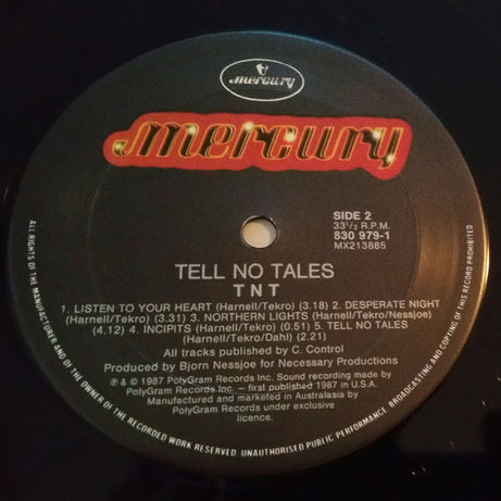 TNT (15) : Tell No Tales (LP, Album)