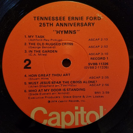 Tennessee Ernie Ford : 25th Anniversary: Gospel - Hymns (2xLP, Comp, Gat)