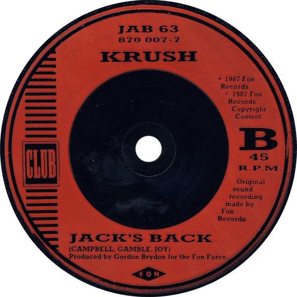Krush : House Arrest (7", Single, Red)