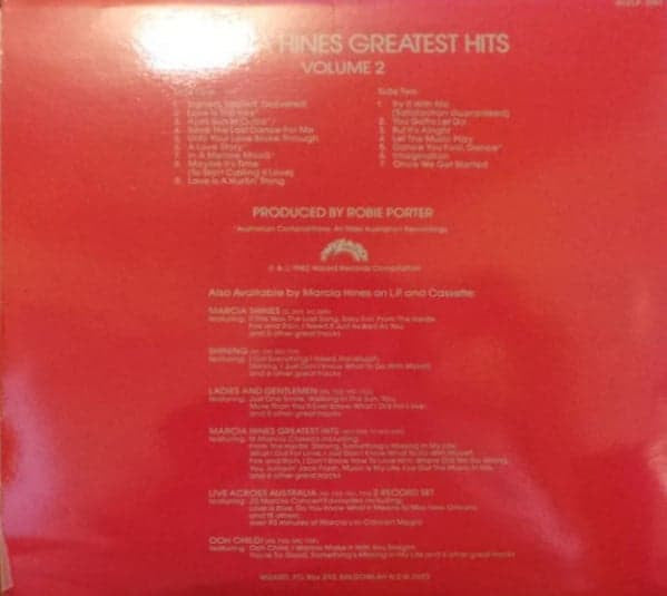 Marcia Hines : Greatest Hits Volume 2 (LP, Comp)