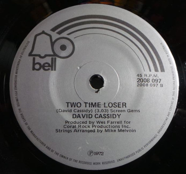 David Cassidy : Rock Me Baby (7", Single)