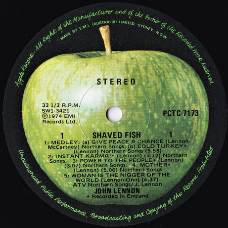 Lennon*, Plastic Ono Band* : Shaved Fish (LP, Comp)