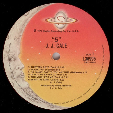 J.J. Cale : 5 (LP, Album, Tex)