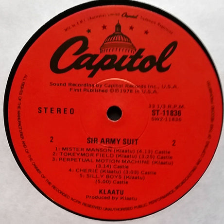 Klaatu : Sir Army Suit (LP, Album)