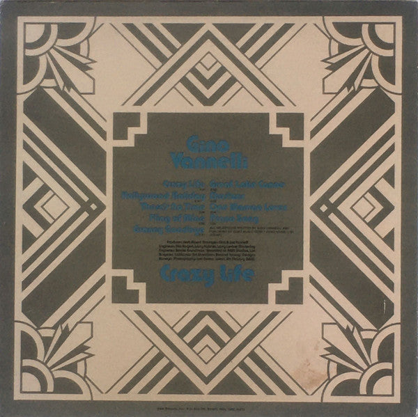 Gino Vannelli : Crazy Life (LP, Album, Ter)