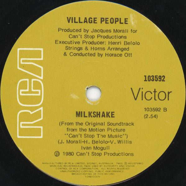 Village People : Can't Stop The Music  (7", Single)