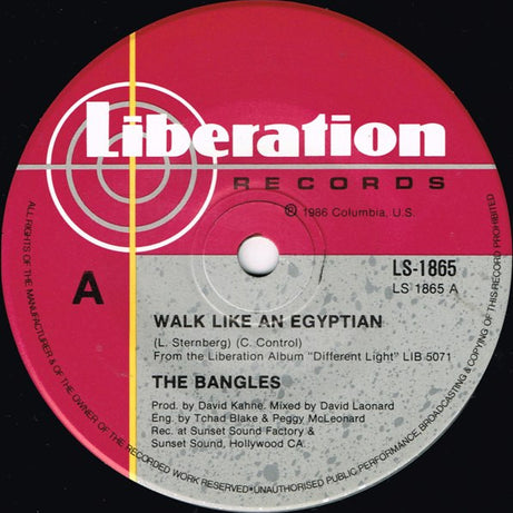 Bangles : Walk Like An Egyptian (7", Single)