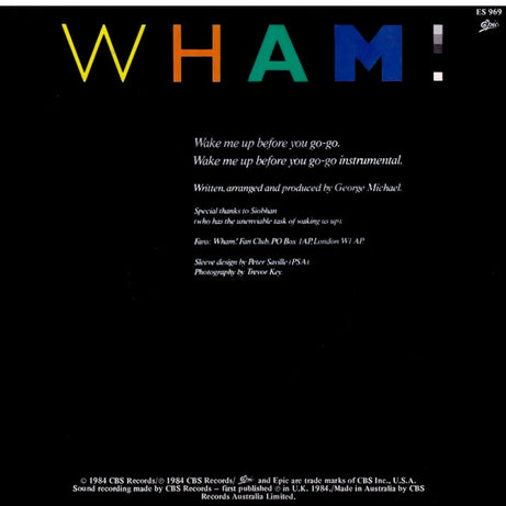 Wham! : Wake Me Up Before You Go-Go (7", Single)